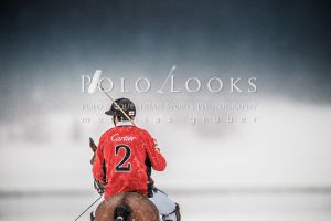 Polo player Max Charlton (BGR, +6) of Team Cartier waiting for the start of the 3rd chukker vs. Team Ralph Lauren @ St. Moritz Polo World Cup on Snow 2014